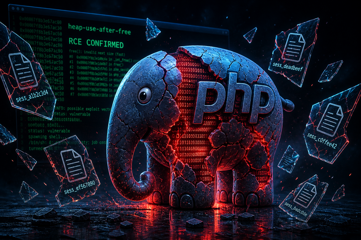 Обложка php2shell-poc: PHP-слон и повреждённые файлы сессий